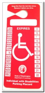 washington state temporary handicap parking permit